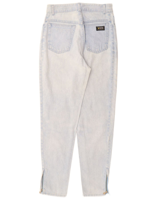 POP 84 Damskie zwężane dżinsy z wysokim stanem IT 42 Medium W28 L28 Niebieska bawełna