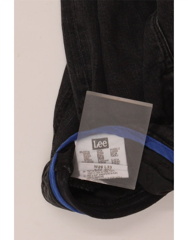 Damskie jeansy Lee Straight W29 L30 Czarne bawełniane
