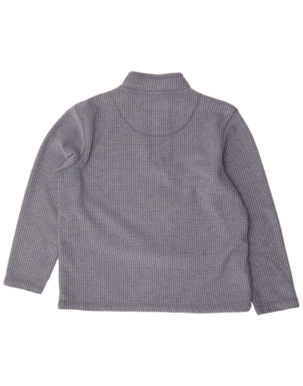 Męski sweter polarowy Weird Fish z zamkiem błyskawicznym, 2XL, poliester w niebieską kratkę