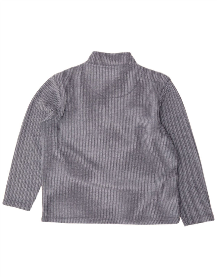 Męski sweter polarowy Weird Fish z zamkiem błyskawicznym, 2XL, poliester w niebieską kratkę