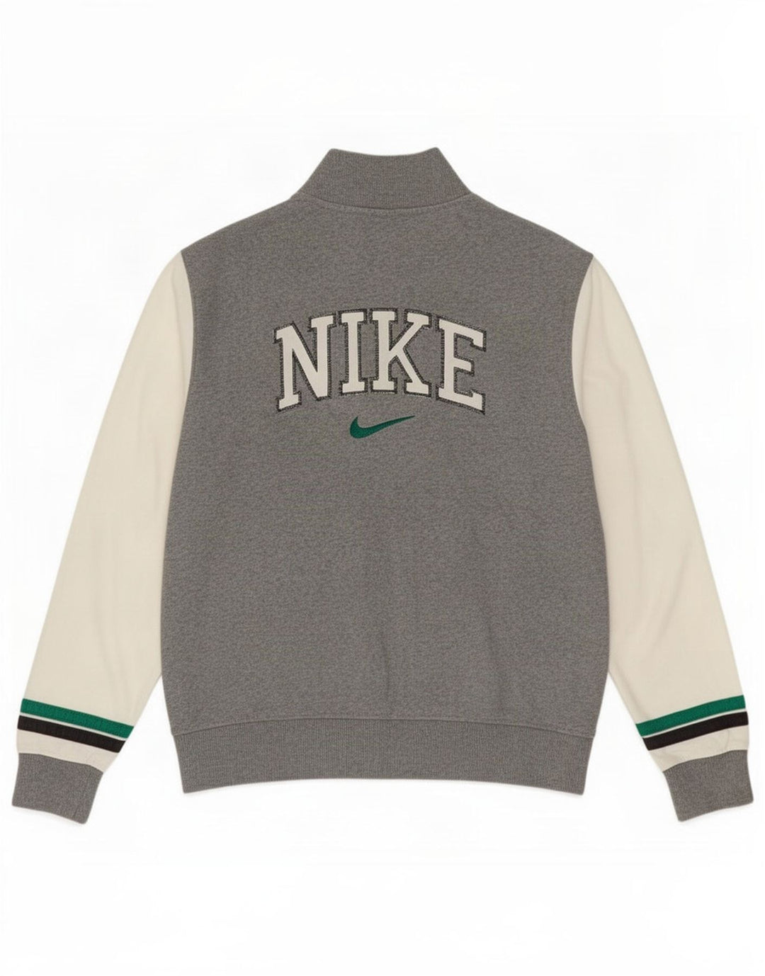 Męska kurtka dresowa Nike Graphic, mała, szara, bawełniana z blokami kolorów