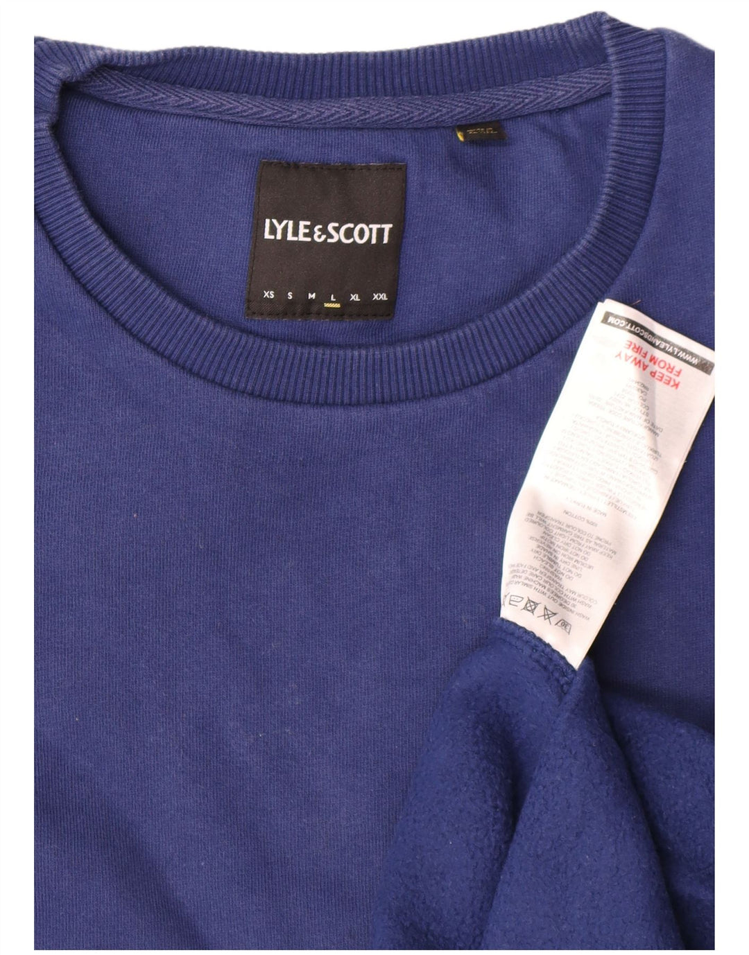 Męska bluza dresowa Lyle & Scott, duża, niebieska, bawełniana