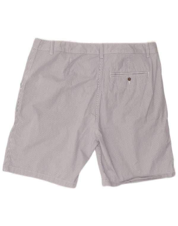 Marks & Spencer Damskie spodenki Chino UK 18 XL W40 Niebieskie bawełniane w prążki