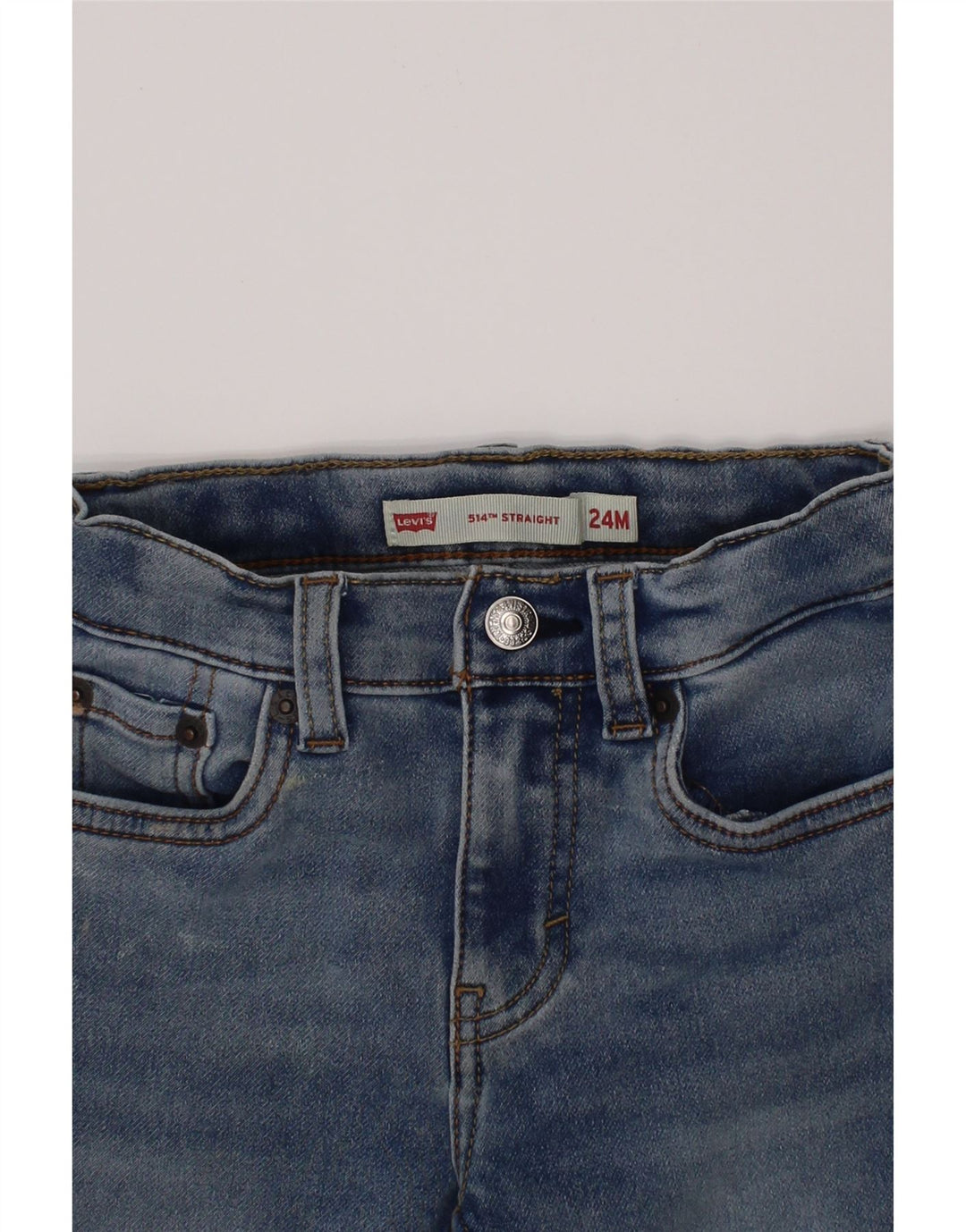LEVI'S Baby Boys 514 Proste dżinsy 18-24 miesięcy W20 L13 Niebieska bawełna