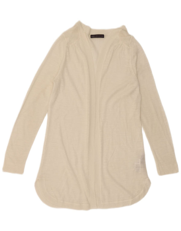 Sweter damski Marks & Spencer Longline Open Cardigan UK 14, średni biały