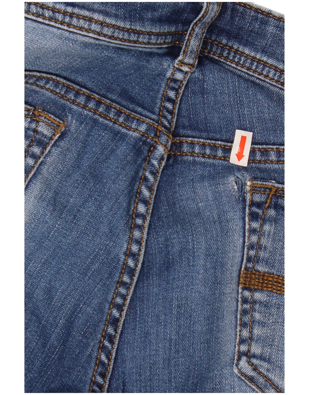 Damskie jeansy capri FAT FACE UK 14 duże W32 L23 niebieskie