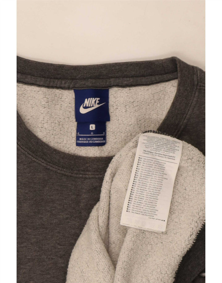 Męska bluza dresowa Nike, duża, szara, bawełniana