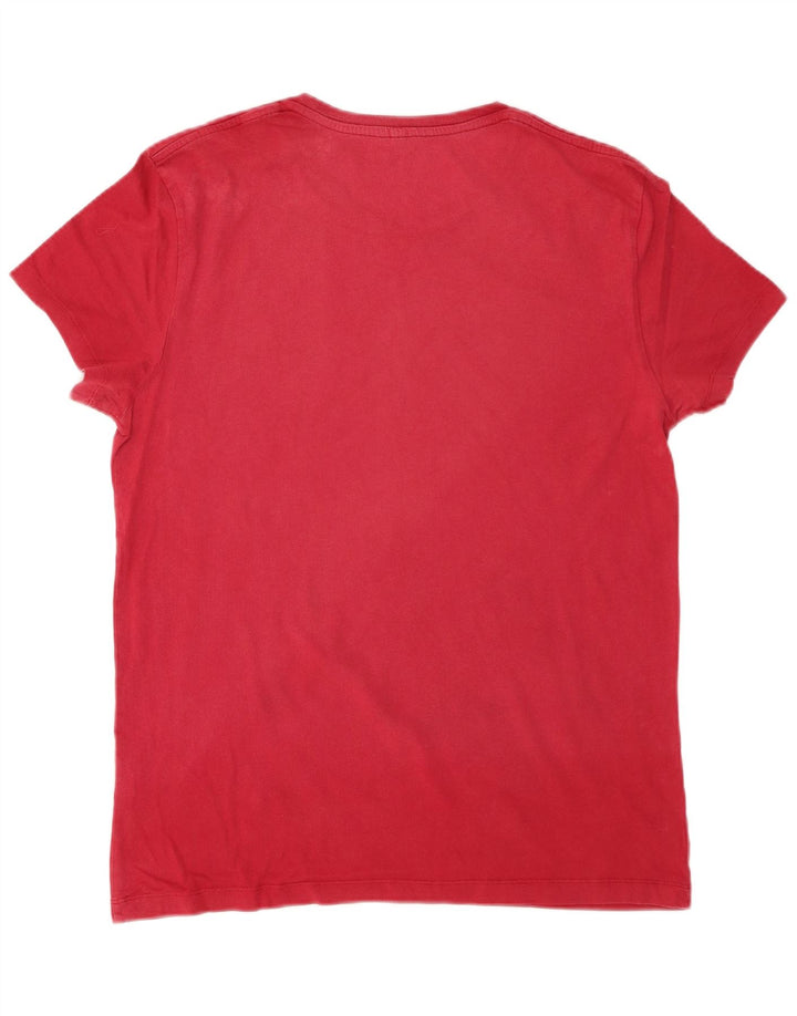 T-shirt męski JACK WILLS, bawełniany, średni czerwony
