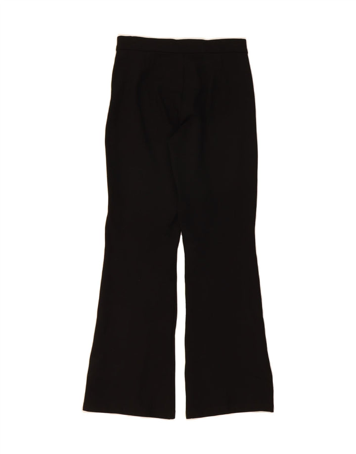 ZARA Womens Flare Chino Trousers Small W26 L29 Black Vintage Zara and Second-Hand Zara from Messina Hembry 