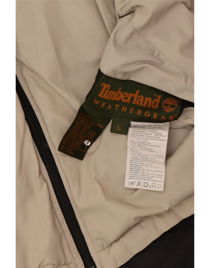 Dwustronna wyściełana kurtka męska Timberland UK 40, duża, czarna nylonowa
