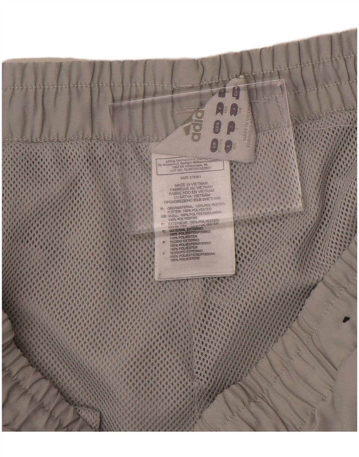 Męskie spodnie dresowe Adidas UK 42/44, duże, szare, poliestrowe