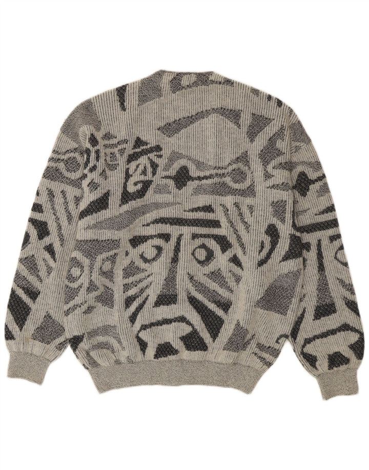 Damski sweter oversize Bizzarro IT 44 Średni szary geometryczny