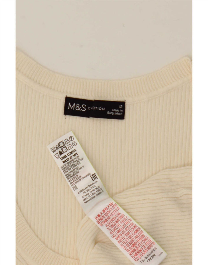 Marks & Spencer Damski top z kamizelką UK 12 w średnim beżowym kolorze wiskozy
