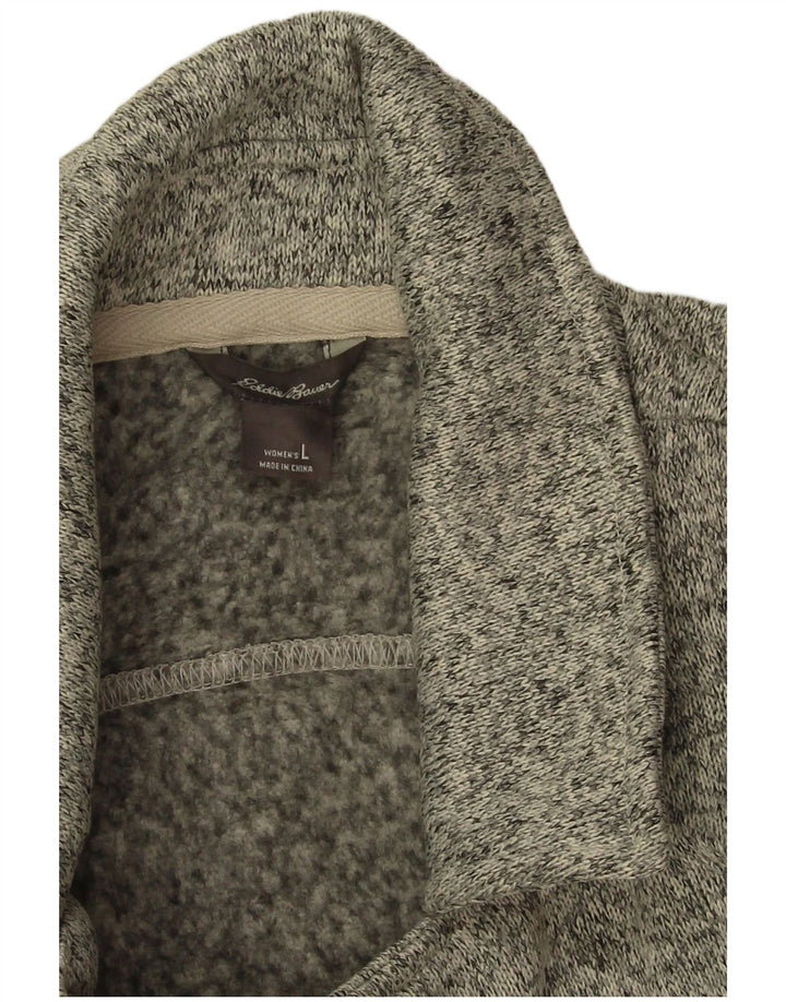 Damska marynarka dwurzędowa Eddie Bauer UK 16, duża, szara, nakrapiana