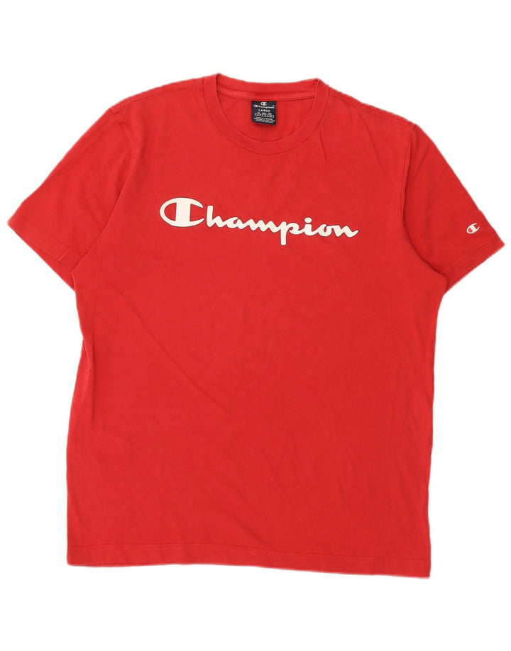 Męski T-shirt Champion z grafiką, duży, czerwony