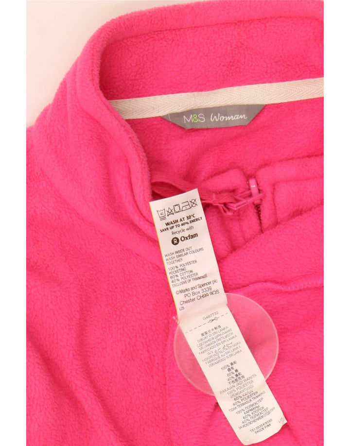 Damska kurtka polarowa Marks & Spencer UK 20 2XL Różowa, poliestrowa