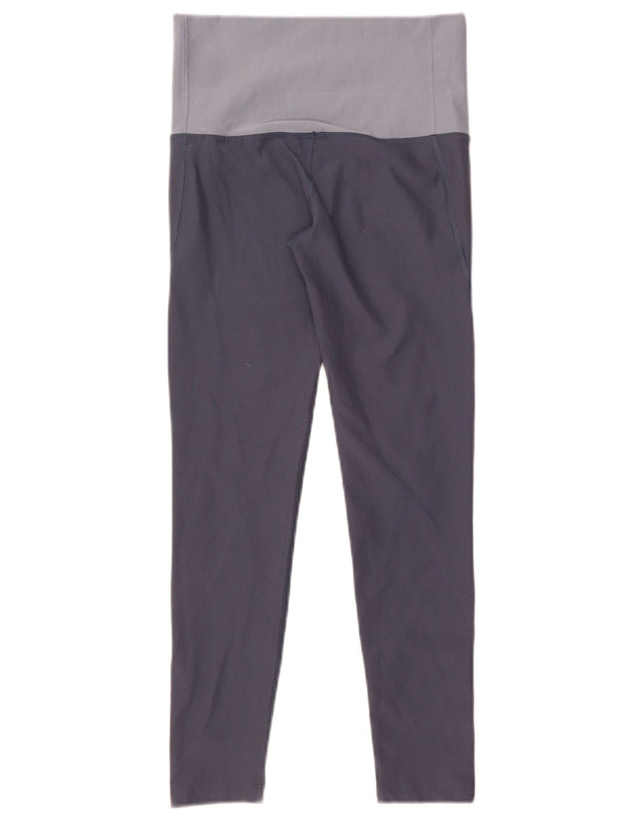 Dziewczęce legginsy Nike Dri Fit 10-11 lat, średni niebieski, poliester z blokami kolorów