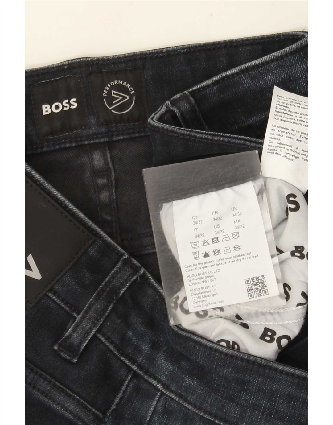 Damskie jeansy slim HUGO BOSS W34 L32 Granatowe, bawełniane