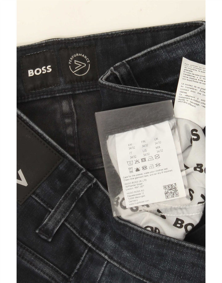 Damskie jeansy slim HUGO BOSS W34 L32 Granatowe, bawełniane