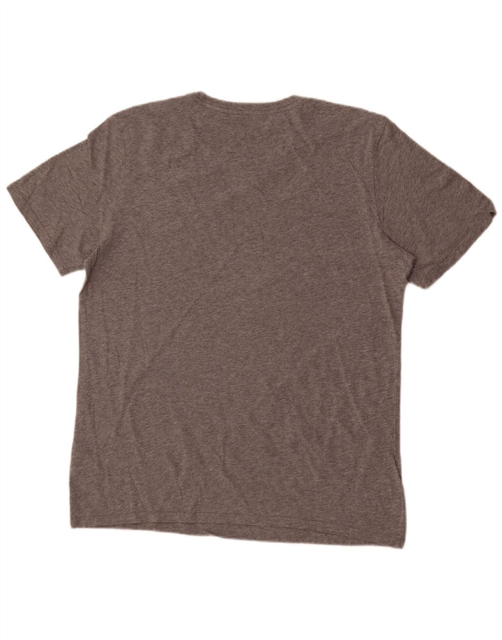 Męski T-shirt Nike o sportowym kroju z grafiką, duży, szary, bawełniany