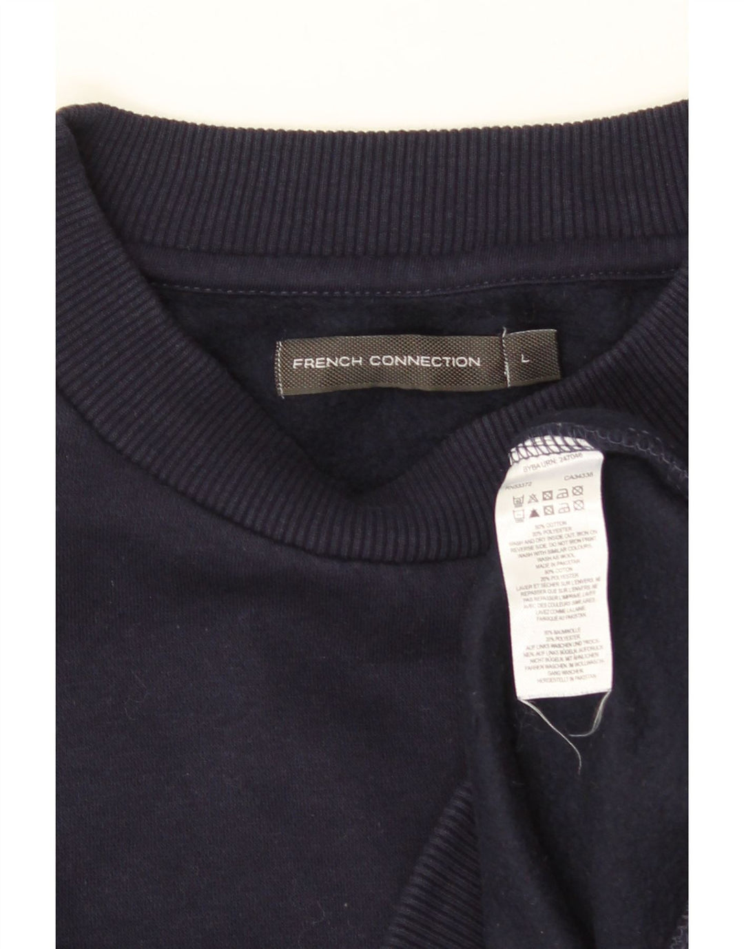 Damska bluza z grafiką FRENCH CONNECTION UK 16, duża, granatowa