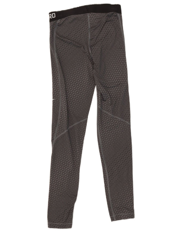Damskie legginsy Nike Dri Fit Graphic UK 8, mały, szary, geometryczny poliester