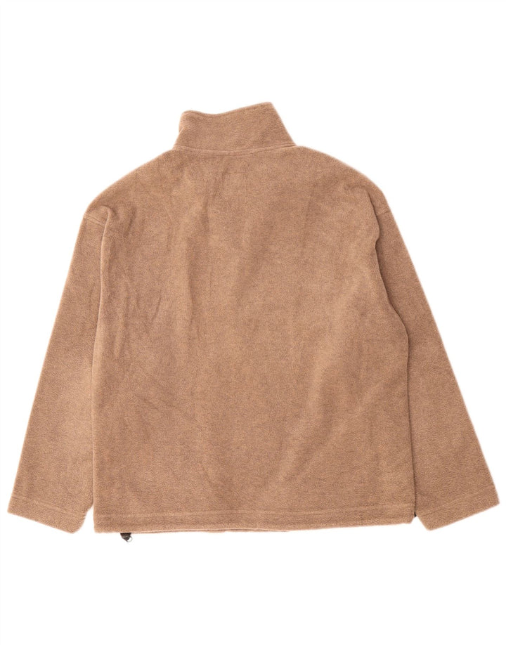 Think Różowy damski sweter polarowy z zamkiem błyskawicznym UK 14, średni brązowy poliester