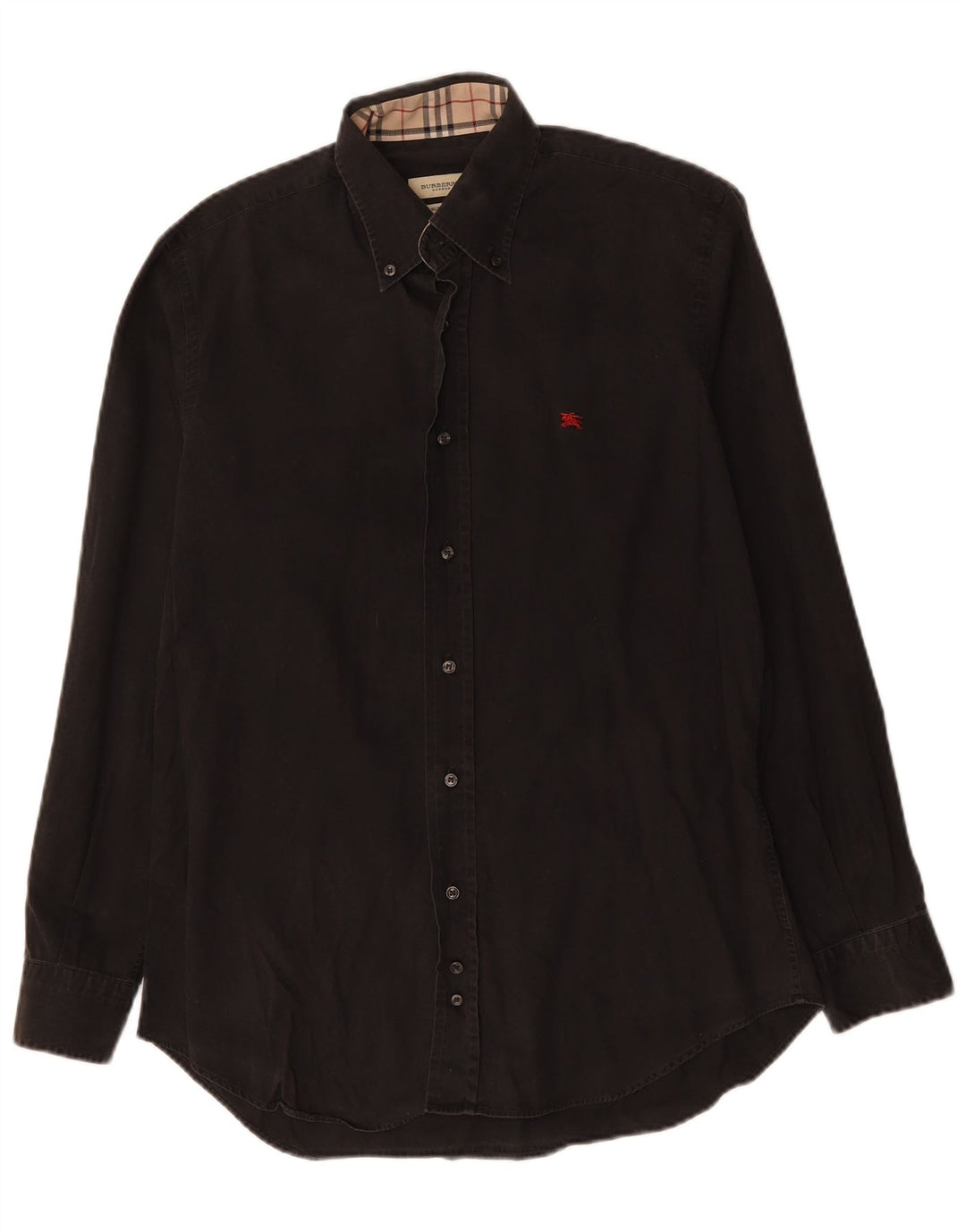 Koszula męska o dopasowanym kroju BURBERRY, średnia czarna, bawełniana