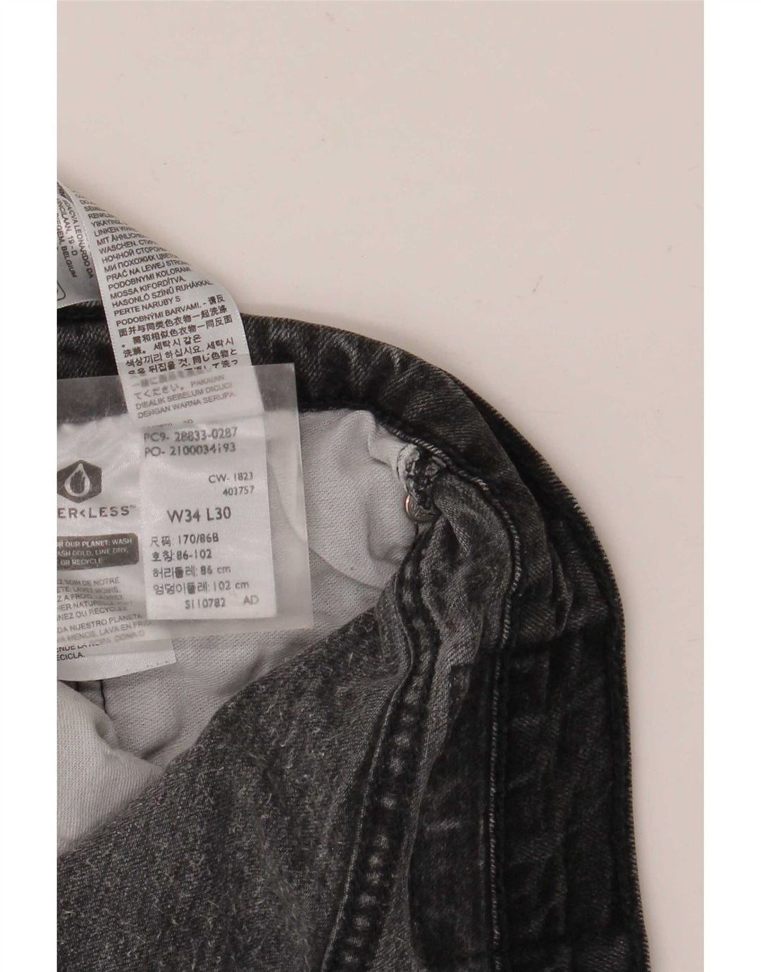 Męskie jeansy Levi's W34 L26 Szara bawełna