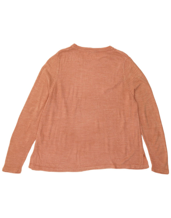 Marks & Spencer Damski sweter z dekoltem w łódkę, UK 18 XL, różowy, akrylowy