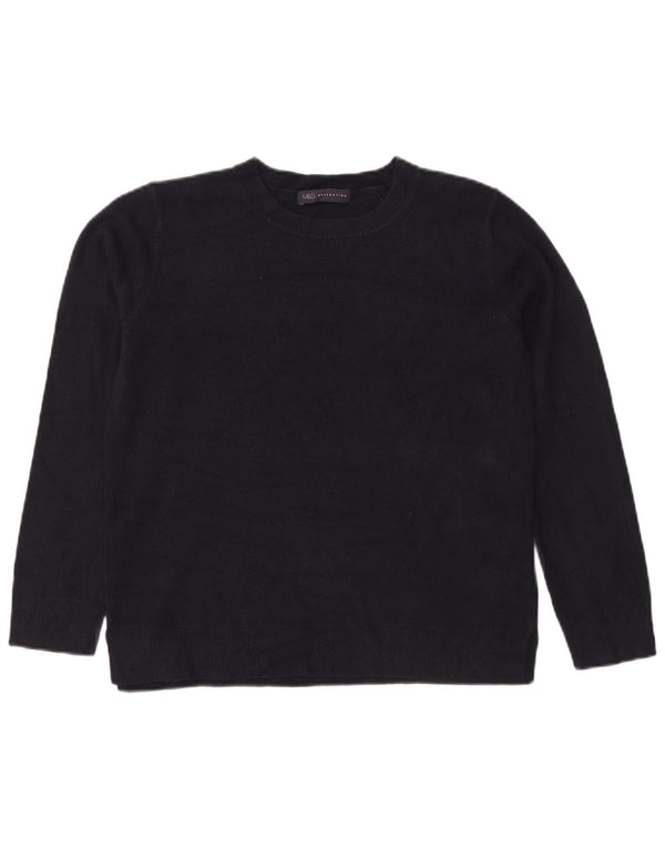 Sweter damski Marks & Spencer z okrągłym dekoltem, UK 14, średni granatowy