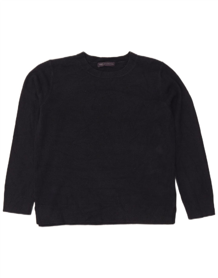 Sweter damski Marks & Spencer z okrągłym dekoltem, UK 14, średni granatowy