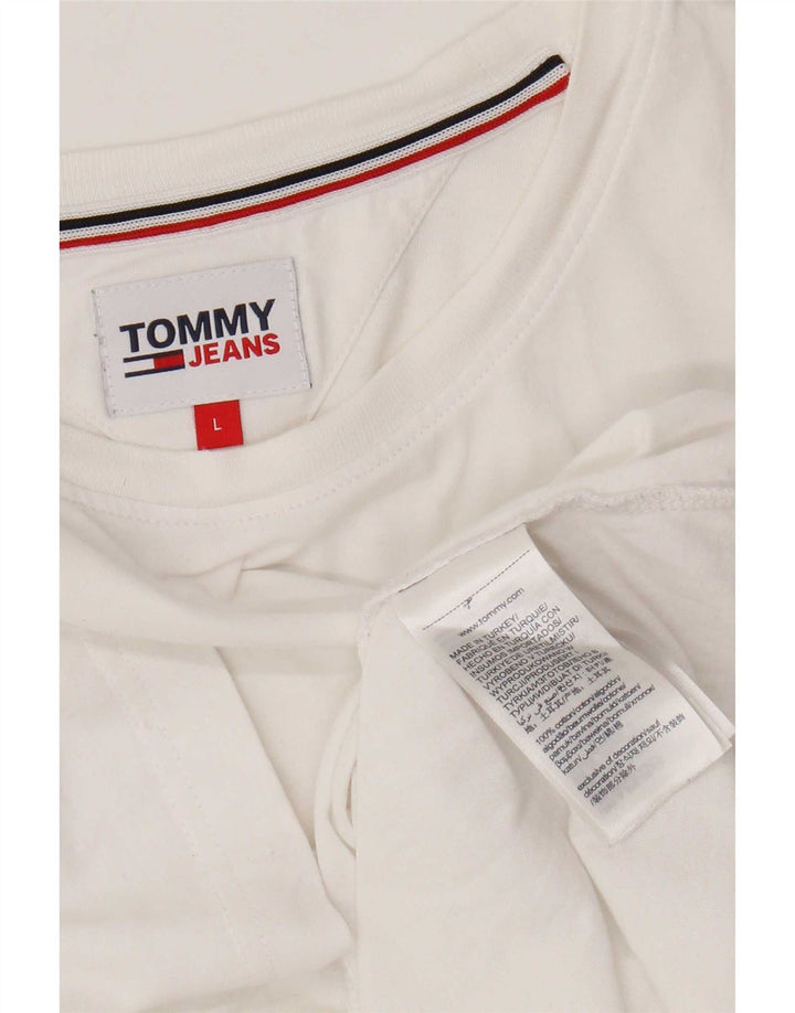 T-shirt męski Tommy Hilfiger, duży, biały, bawełniany