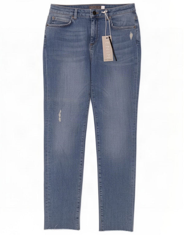 Damskie jeansy MINT VELVET w trudnej sytuacji, proste UK 10, małe W28 L28 niebieskie
