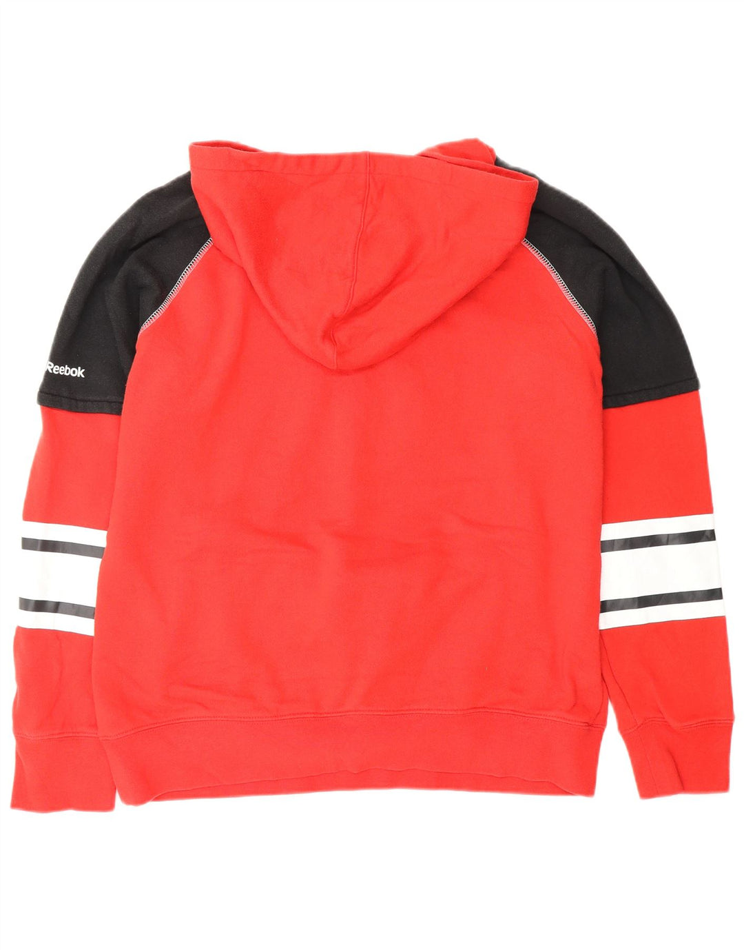 Damska bluza z kapturem REEBOK Chicago Blackhawks UK 16, duża, czerwona, z blokami kolorów