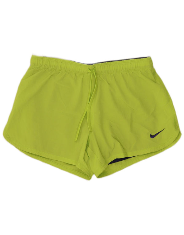 Damskie spodenki sportowe NIKE Dri Fit UK 10, małe, zielone, poliestrowe