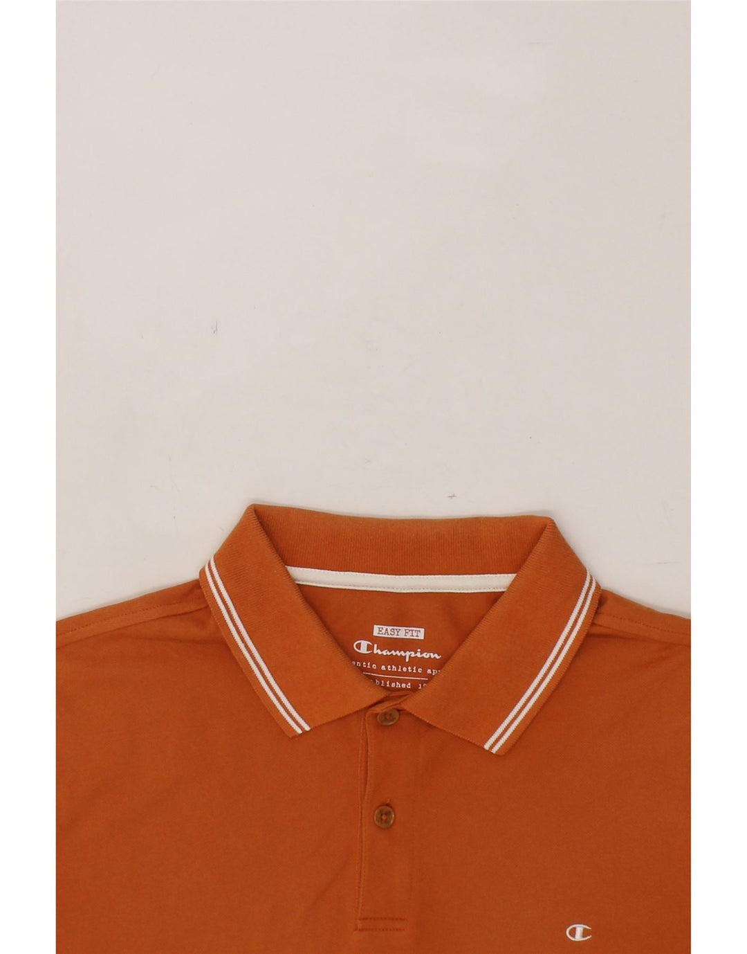 CHAMPION Mens Easy Fit Polo Shirt Large Orange Cotton Vintage Champion and Second-Hand Champion from Messina Hembry 