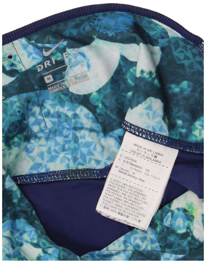 Damskie legginsy Nike Dri Fit Capri UK 12, średnie, wielokolorowe w kwiaty