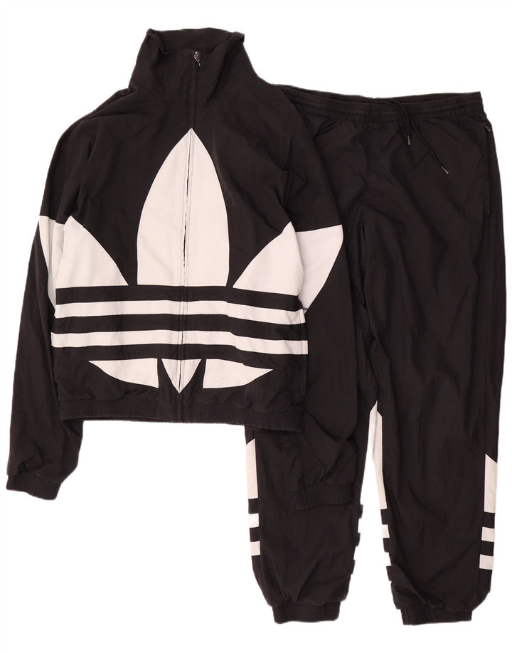 Adidas Męski graficzny pełny dres, średni czarny poliester