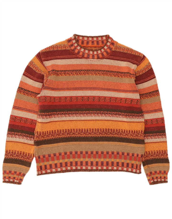 Sweter damski VINTAGE z okrągłym dekoltem UK 14, średnie, wielokolorowe paski