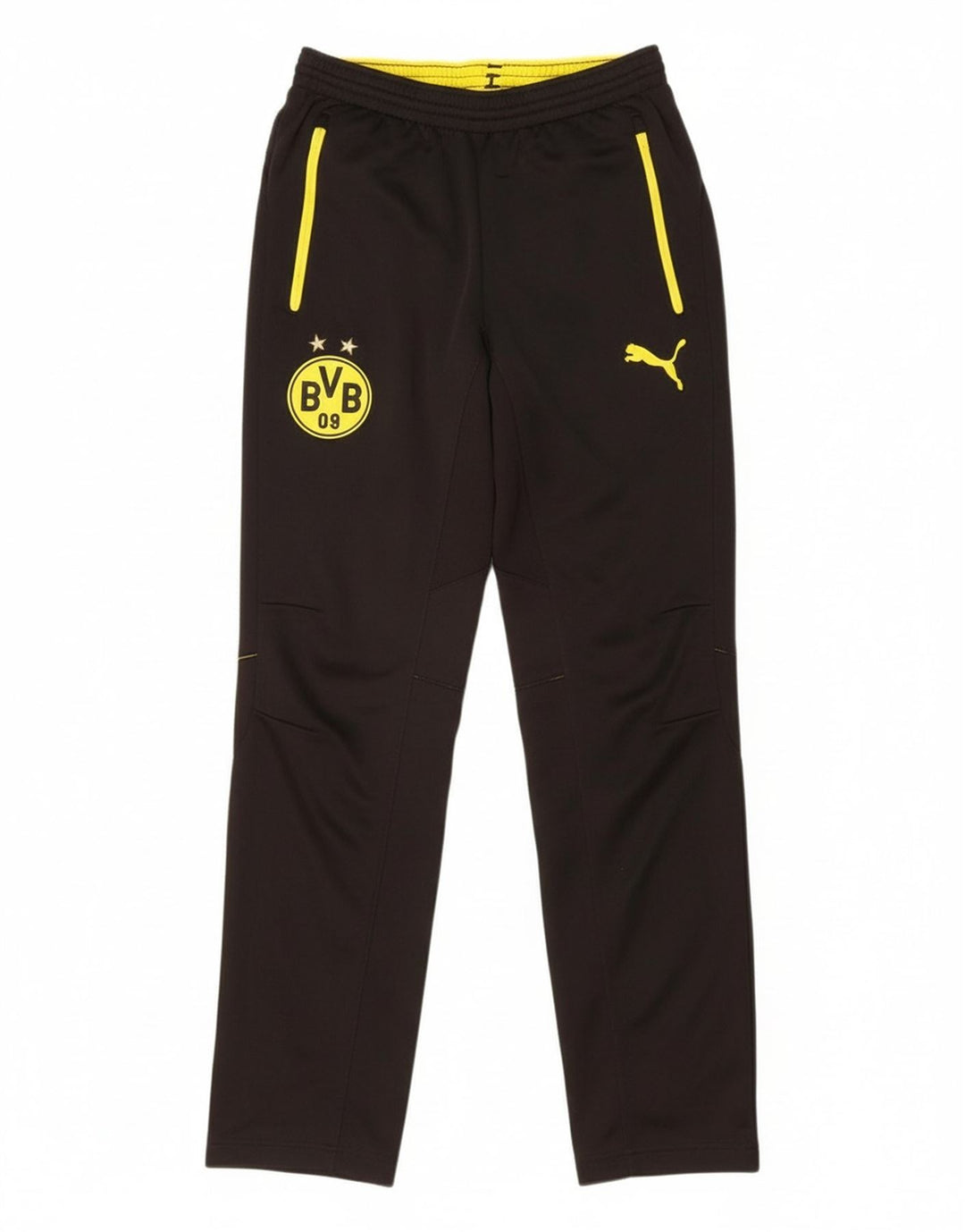 PUMA Boys BVB Dortmund Tracksuit Trousers 13-14 Years XL Black Polyester