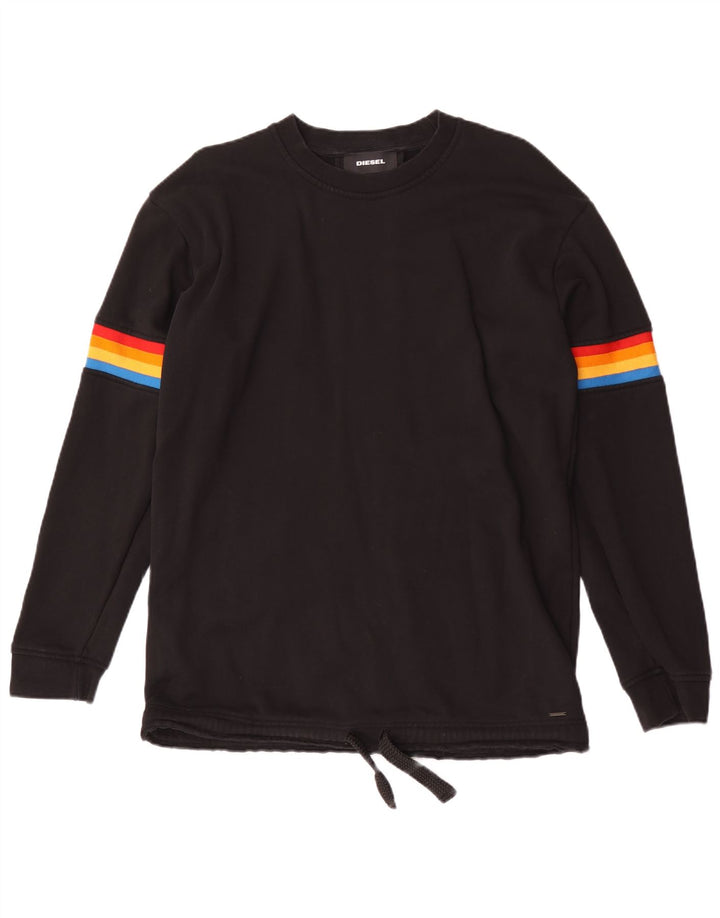 Bluza męska Diesel, duża, czarna, bawełniana w paski