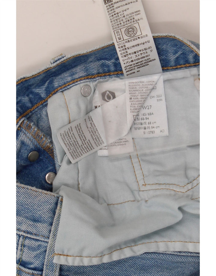 Damskie spodenki jeansowe LEVI'S 501 z wysokim stanem W27, średni niebieski
