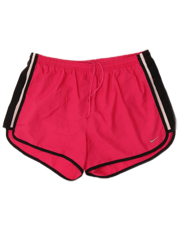 Damskie spodenki sportowe Nike Dri Fit US 8/10, poliester w kolorze średniego różu