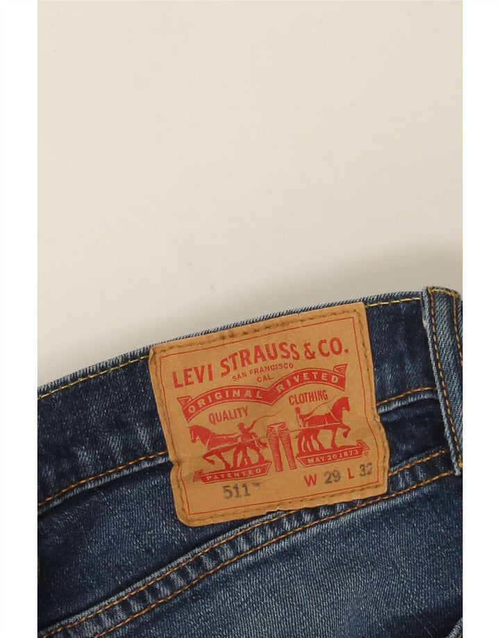 Męskie jeansy Levi's 511 Slim W29 L29 Niebieska bawełna