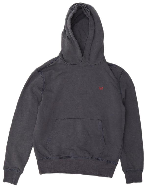 Crew Clothing Męska bluza z kapturem, mała, granatowa, bawełniana