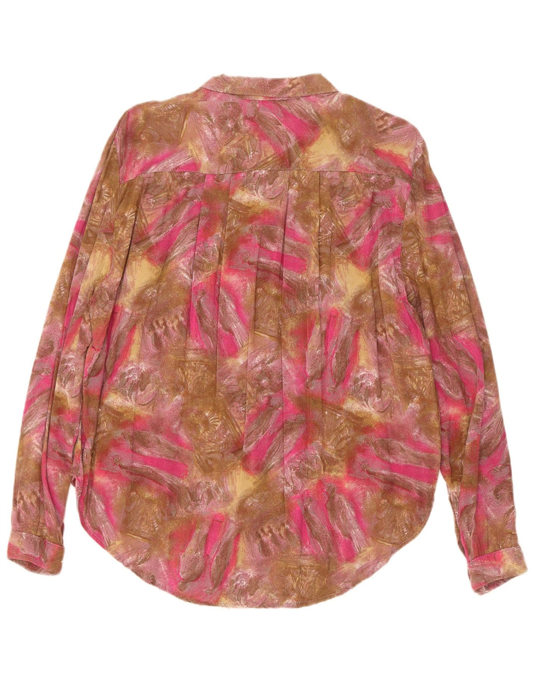 Damska bluzka koszulowa w stylu vintage w abstrakcyjny wzór UK 18 XL, wielobarwna