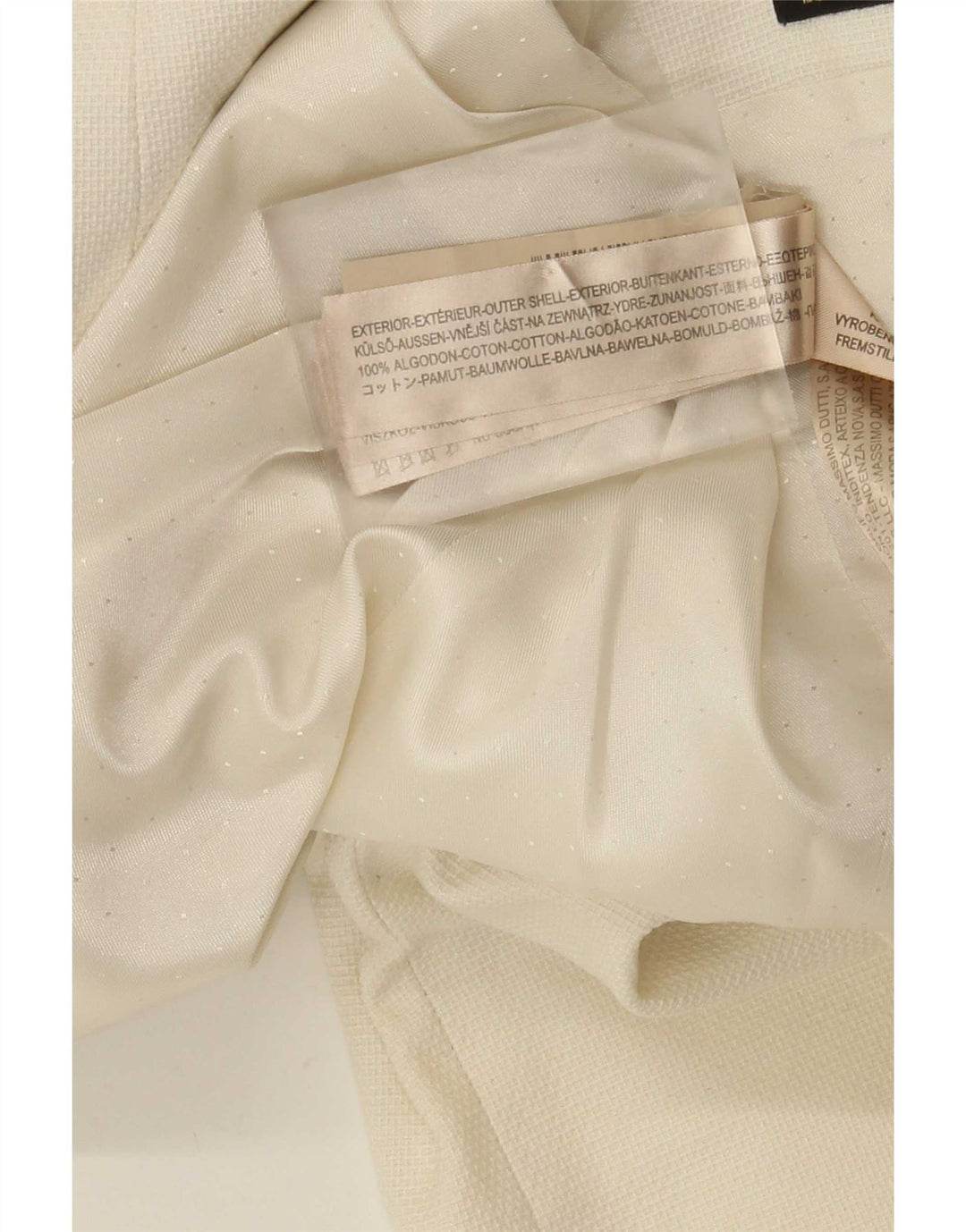 Damska marynarka Massimo Dutti zapinana na 1 guzik EU 40, średnia, złamanej bieli, bawełniana