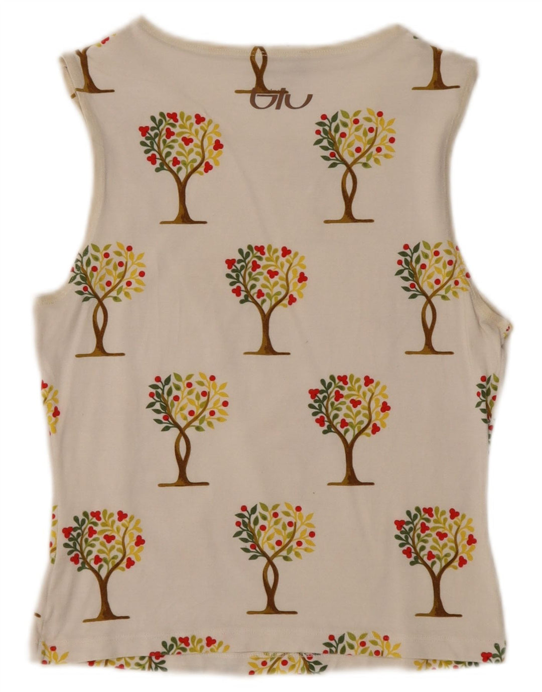 Damska kamizelka z grafiką Byblos Crop Top UK 12 Średniobiałe kwiaty