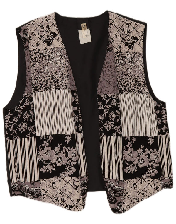 Kamizelka damska Vintage UK 18 XL Wielobarwny patchworkowy poliester